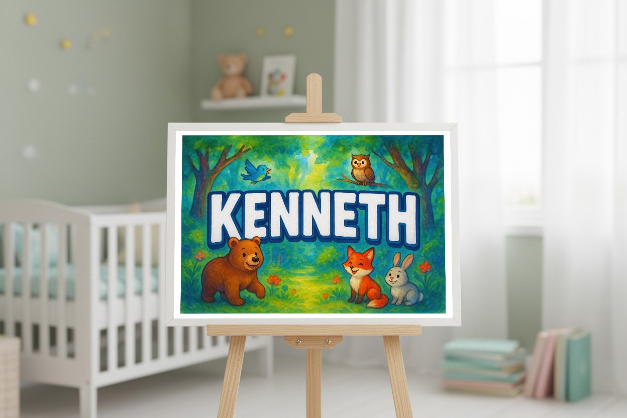 Personalized name art for Kenneth