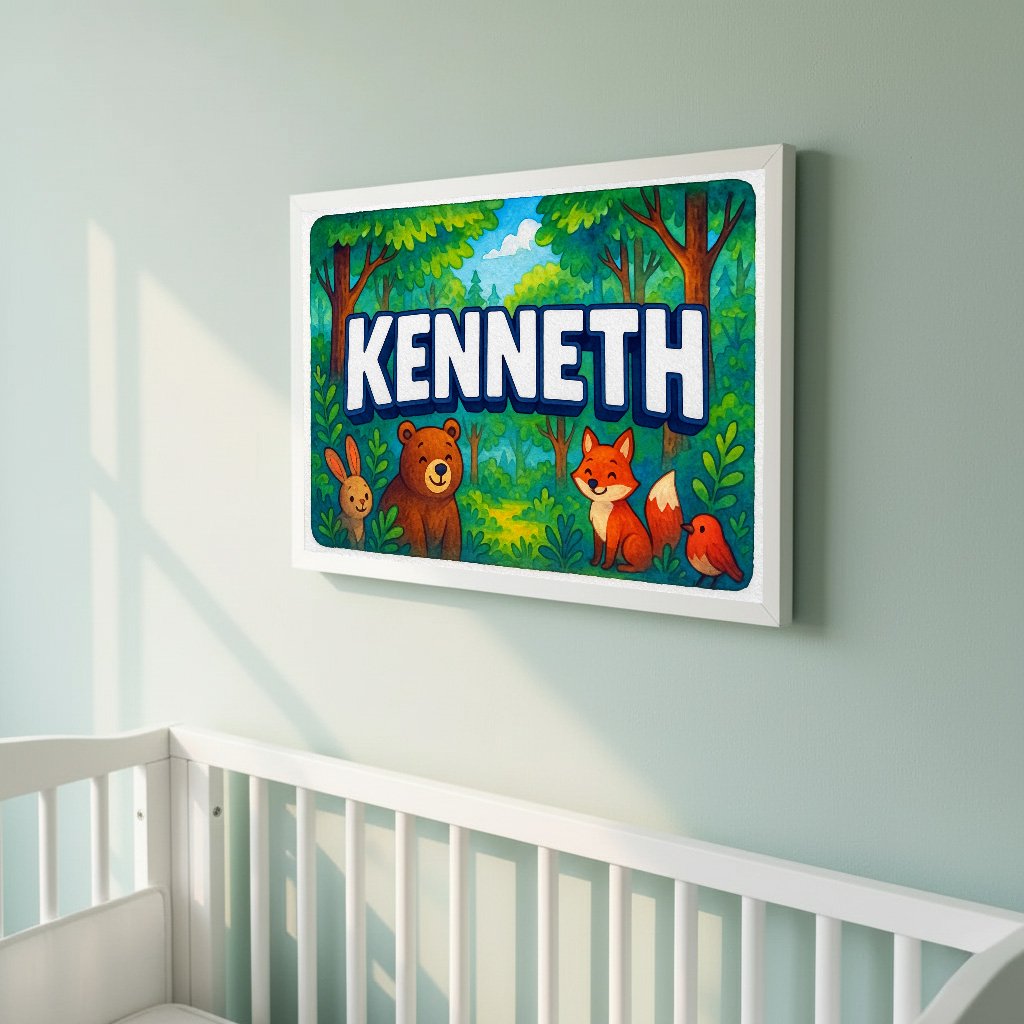 Personalized name art for Kenneth