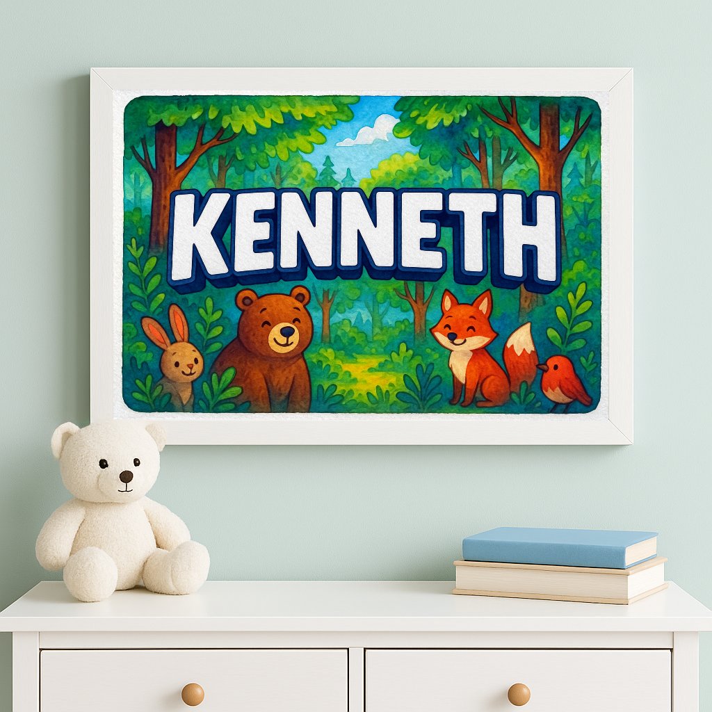 Personalized name art for Kenneth