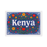 Kenya Name Art - Floral Farmhouse personalized wall print for kids