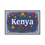 Kenya Name Art - Floral Farmhouse personalized wall print for kids