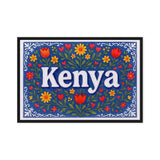 Kenya Name Art - Floral Farmhouse personalized wall print for kids