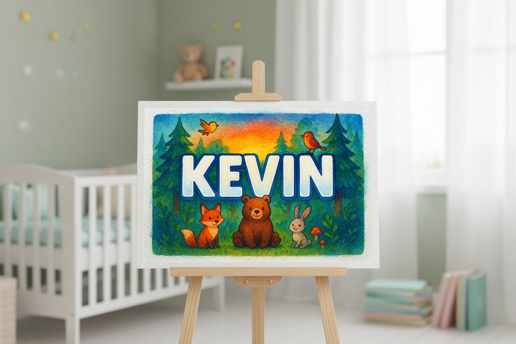 Personalized name art for Kevin