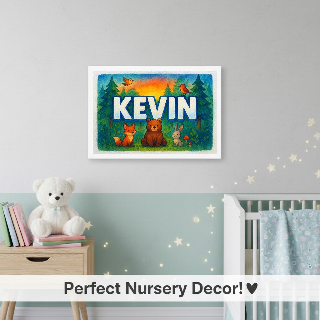 Personalized name art for Kevin