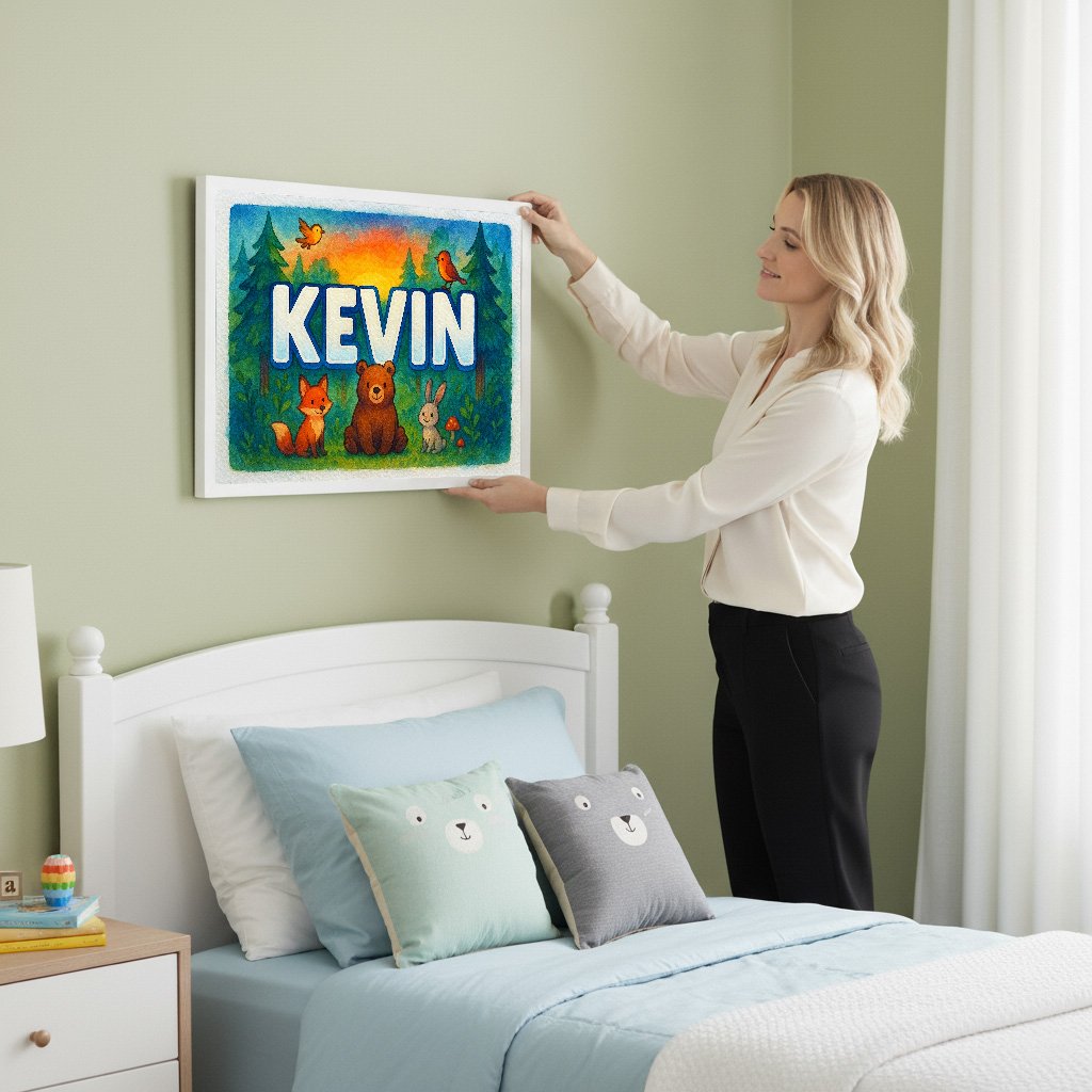 Personalized name art for Kevin