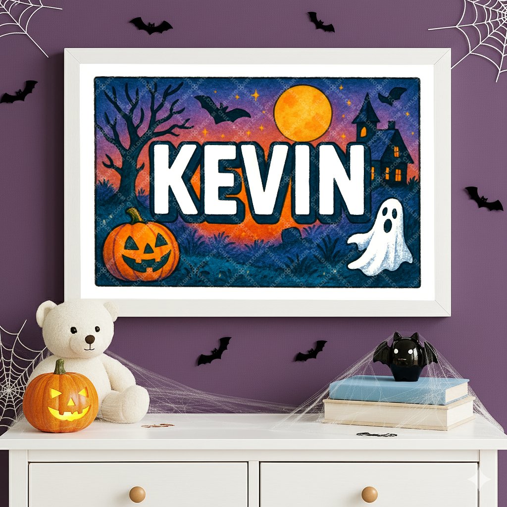 Personalized name art for Kevin