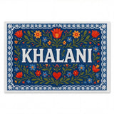 Khalani Name Art - Floral Farmhouse personalized wall print for kids