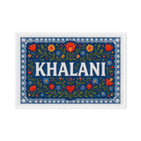 Khalani Name Art - Floral Farmhouse personalized wall print for kids