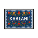 Khalani Name Art - Floral Farmhouse personalized wall print for kids