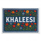 Khaleesi Name Art - Floral Farmhouse personalized wall print for kids