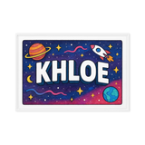 Khloe Name Art - Space Explorers personalized wall print for kids