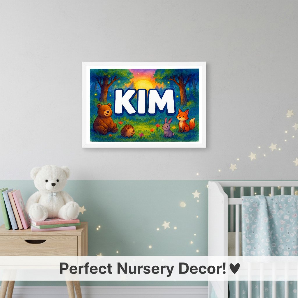 Personalized name art for Kim