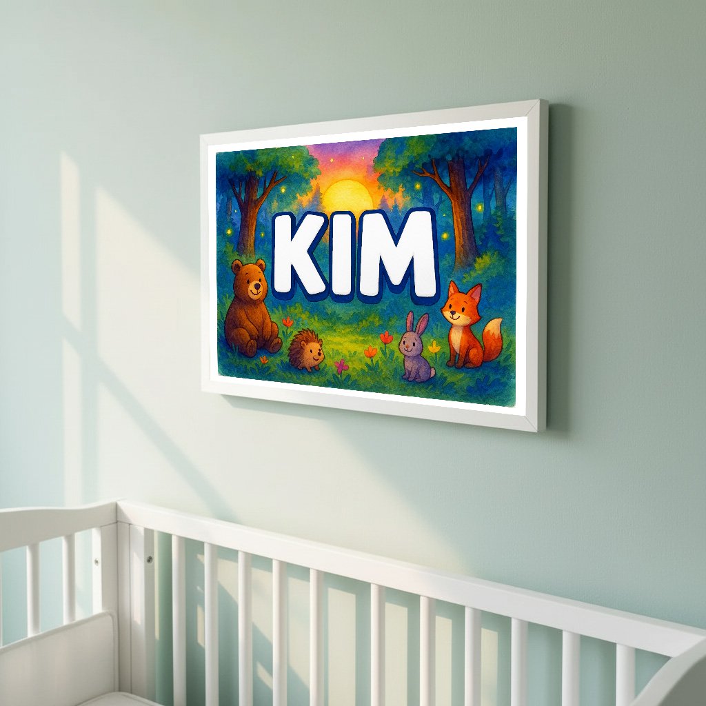 Personalized name art for Kim