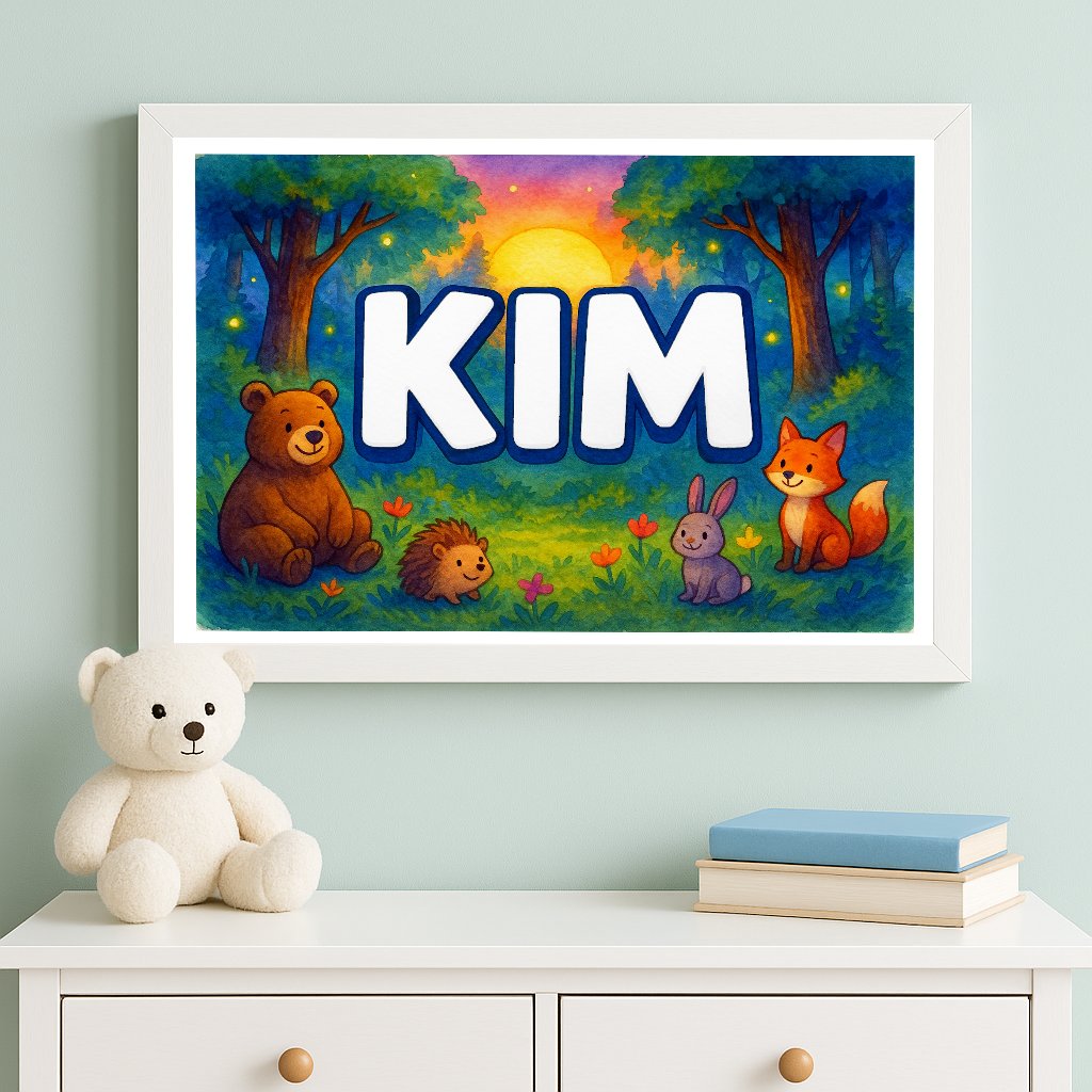 Personalized name art for Kim