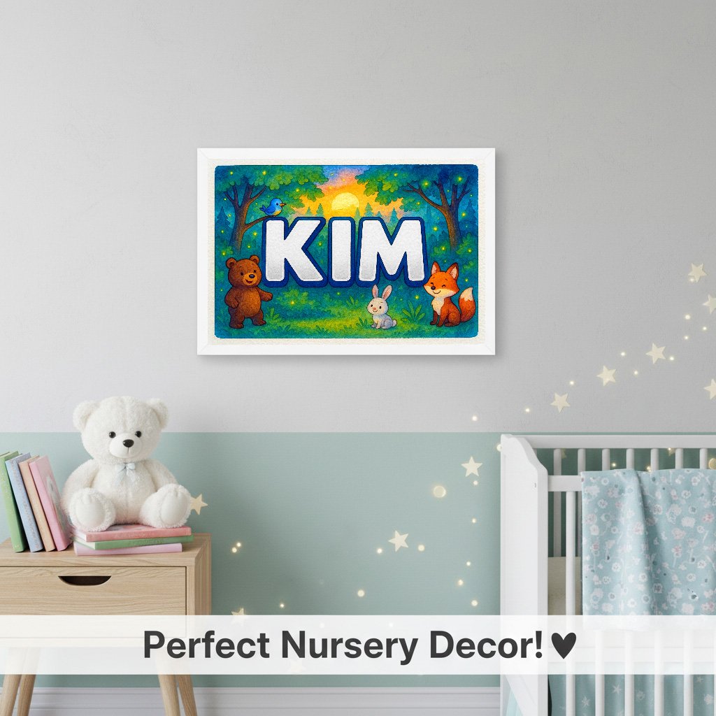 Personalized name art for Kim