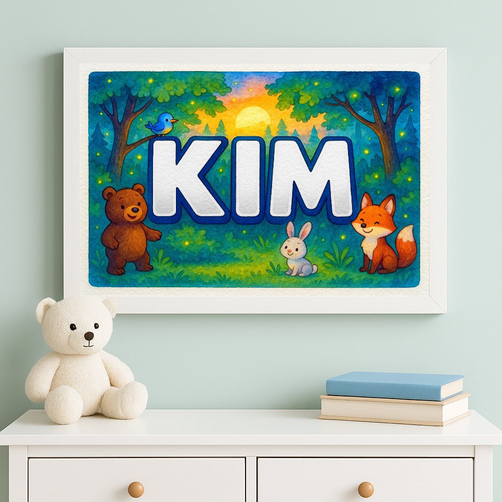 Personalized name art for Kim