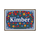 Kimber Name Art - Floral Farmhouse personalized wall print for kids
