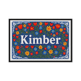 Kimber Name Art - Floral Farmhouse personalized wall print for kids