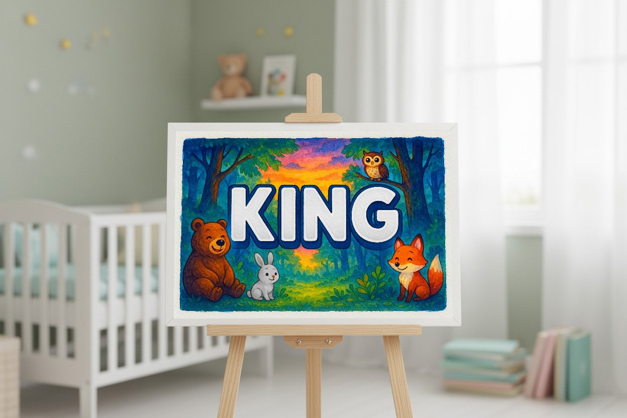Personalized name art for King