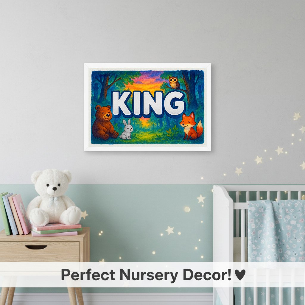 Personalized name art for King