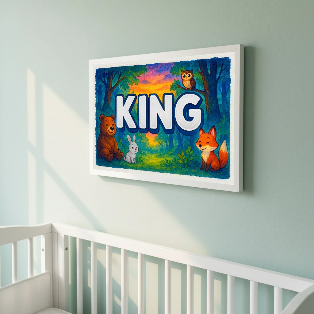Personalized name art for King