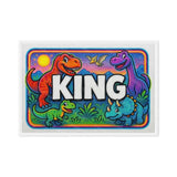 King Name Art - Dinosaur Adventure personalized wall print for kids