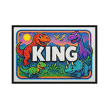 King Name Art - Dinosaur Adventure personalized wall print for kids