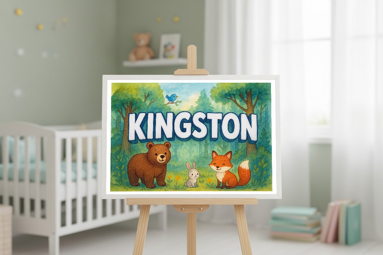 Personalized name art for Kingston