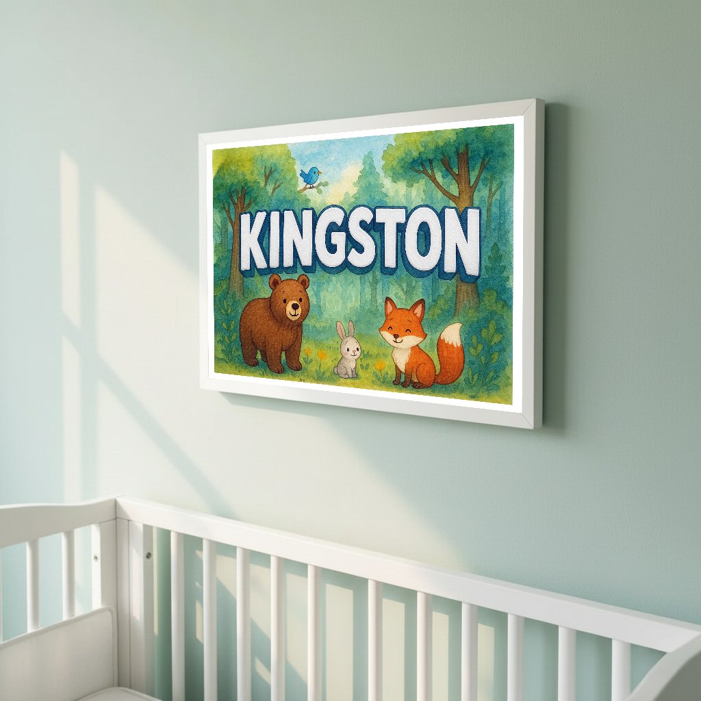 Personalized name art for Kingston