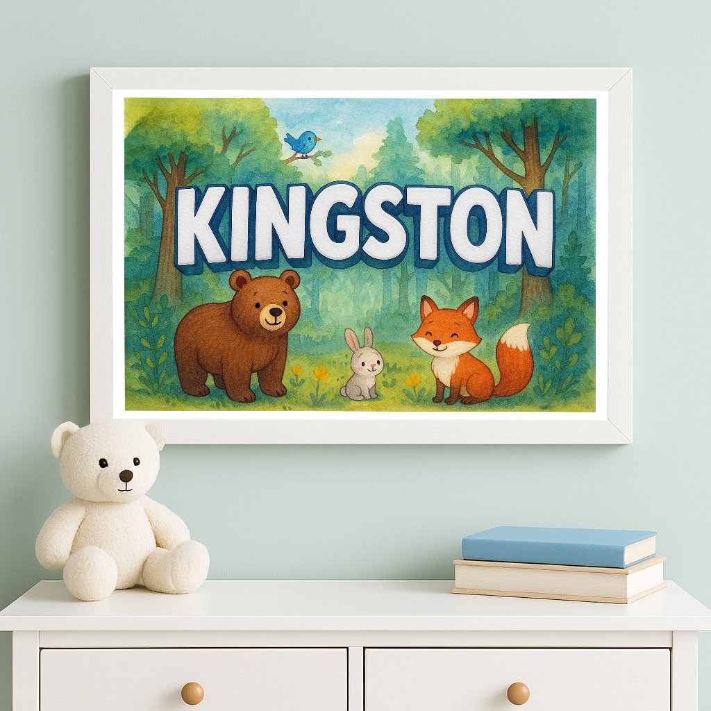 Personalized name art for Kingston