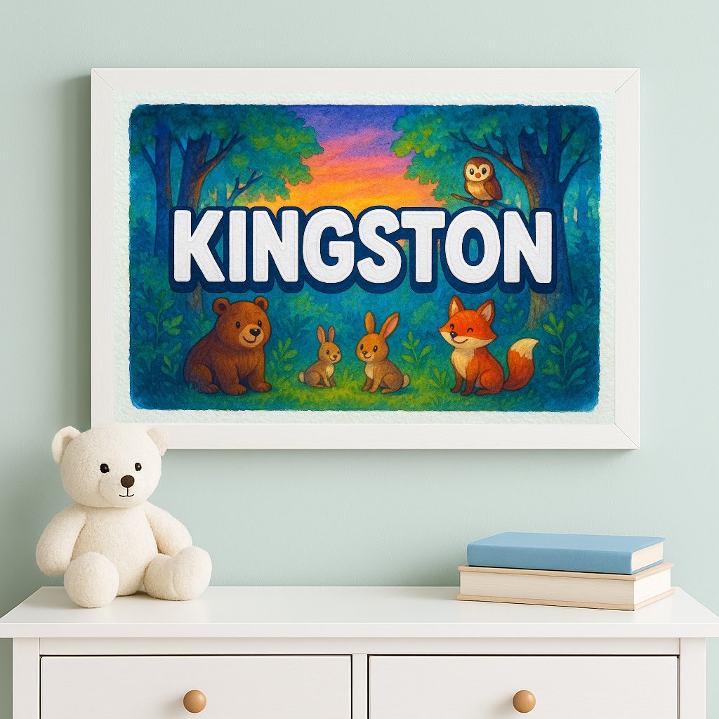 Personalized name art for Kingston