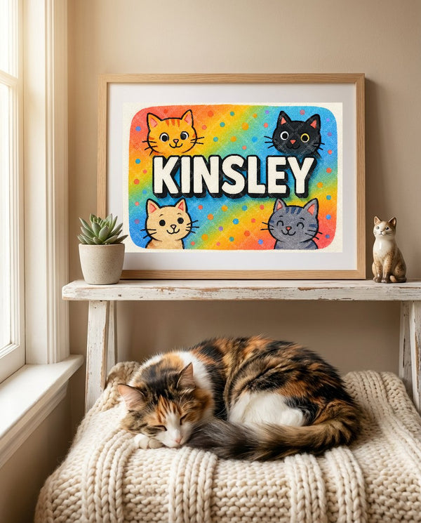 Kinsley Colorful Cats Art
