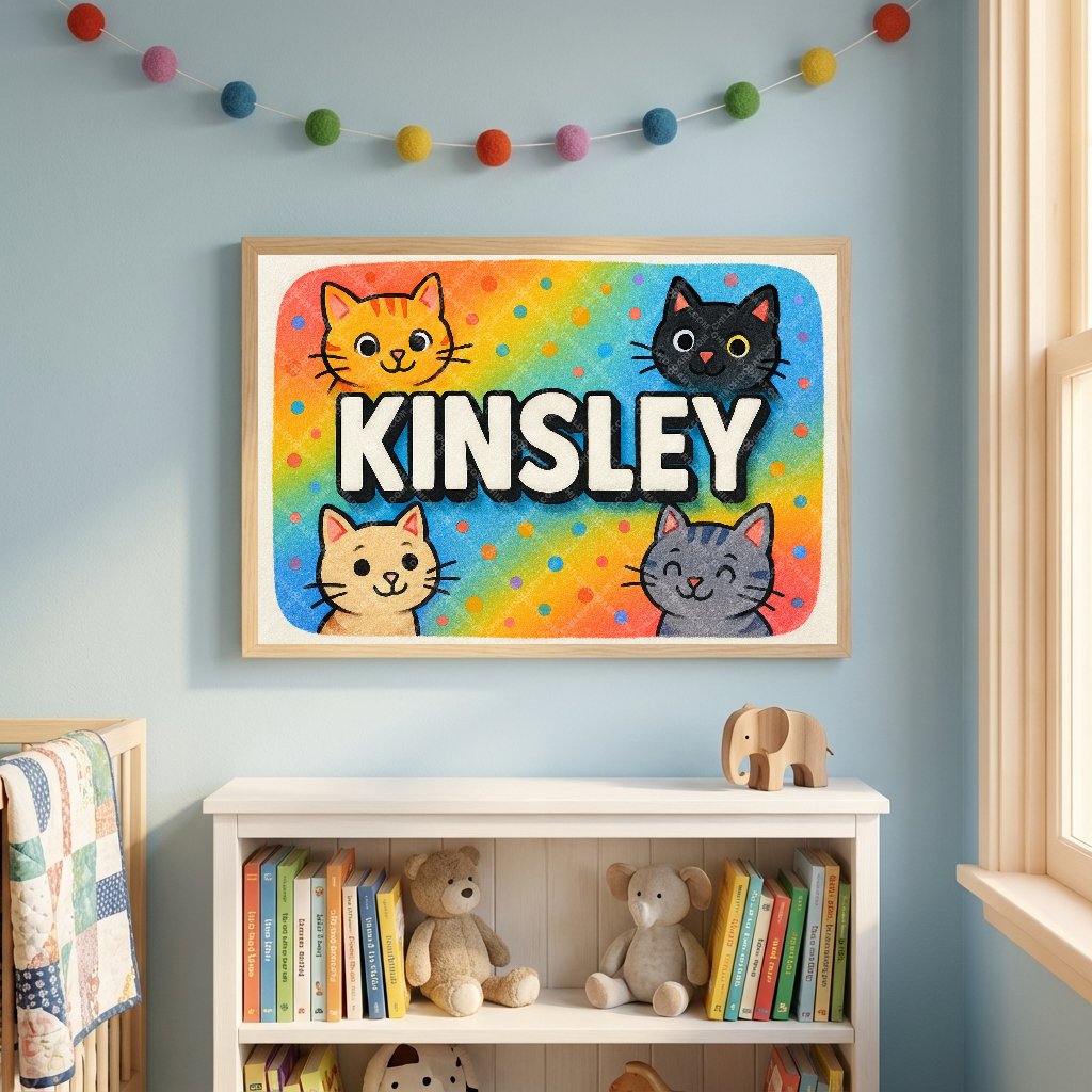 Personalized name art for Kinsley