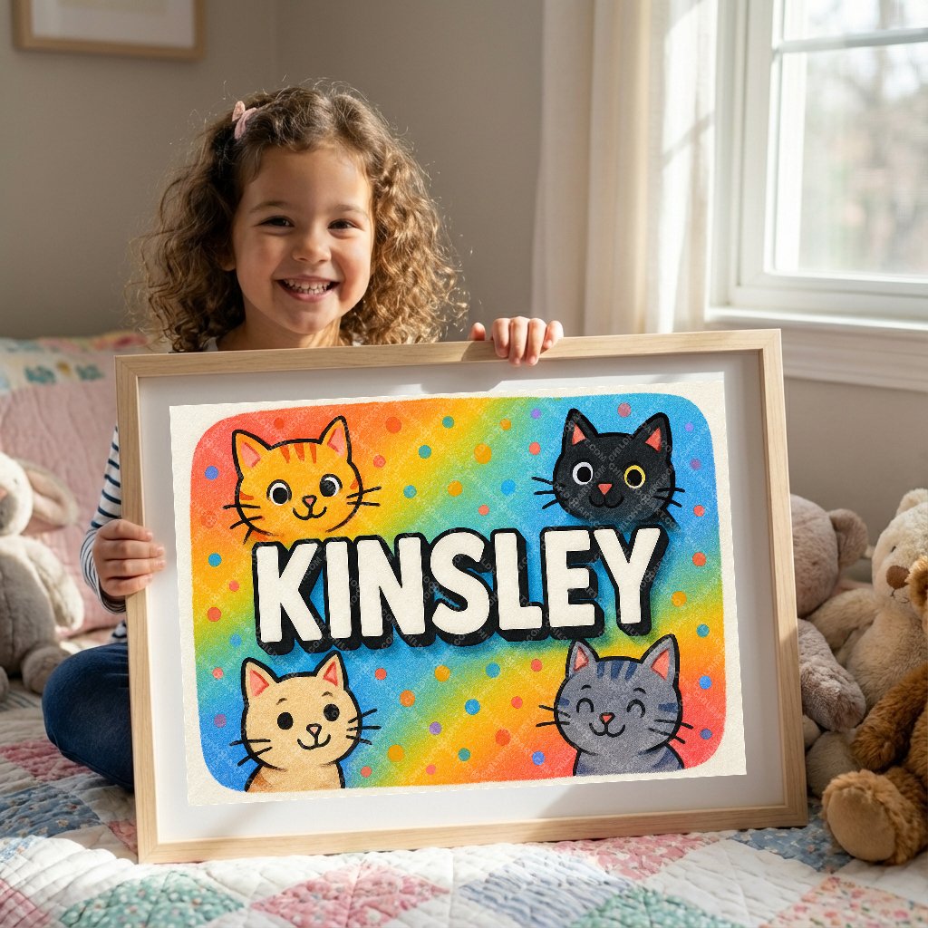 Personalized name art for Kinsley