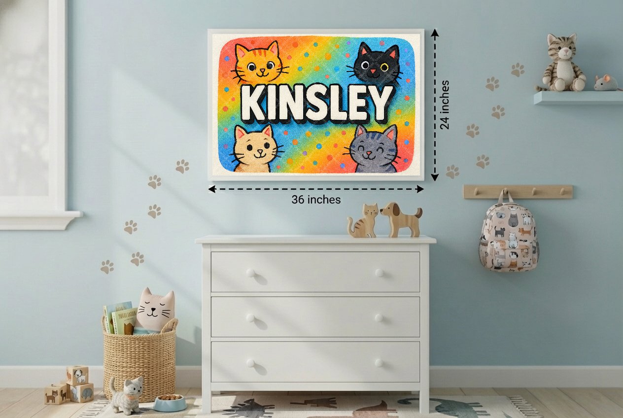 Personalized name art for Kinsley