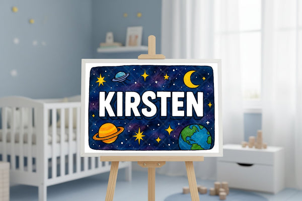 "Kirsten" Amongst the Stars Personalized Space Artwork