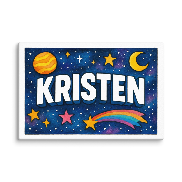 Kristen Name Art - Space Explorers Personalized Wall Art