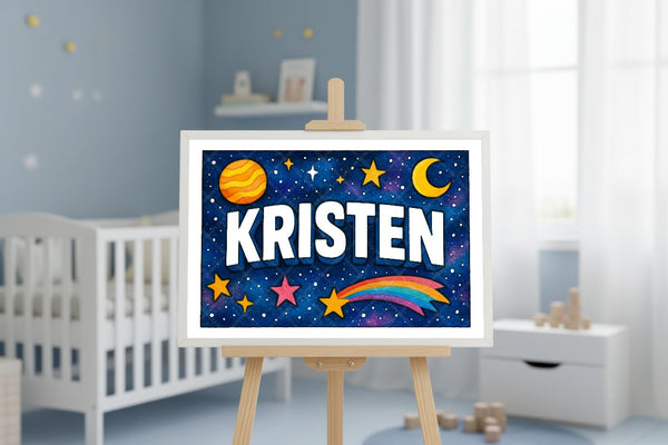 "Kristen" Amongst the Stars Personalized Space Artwork