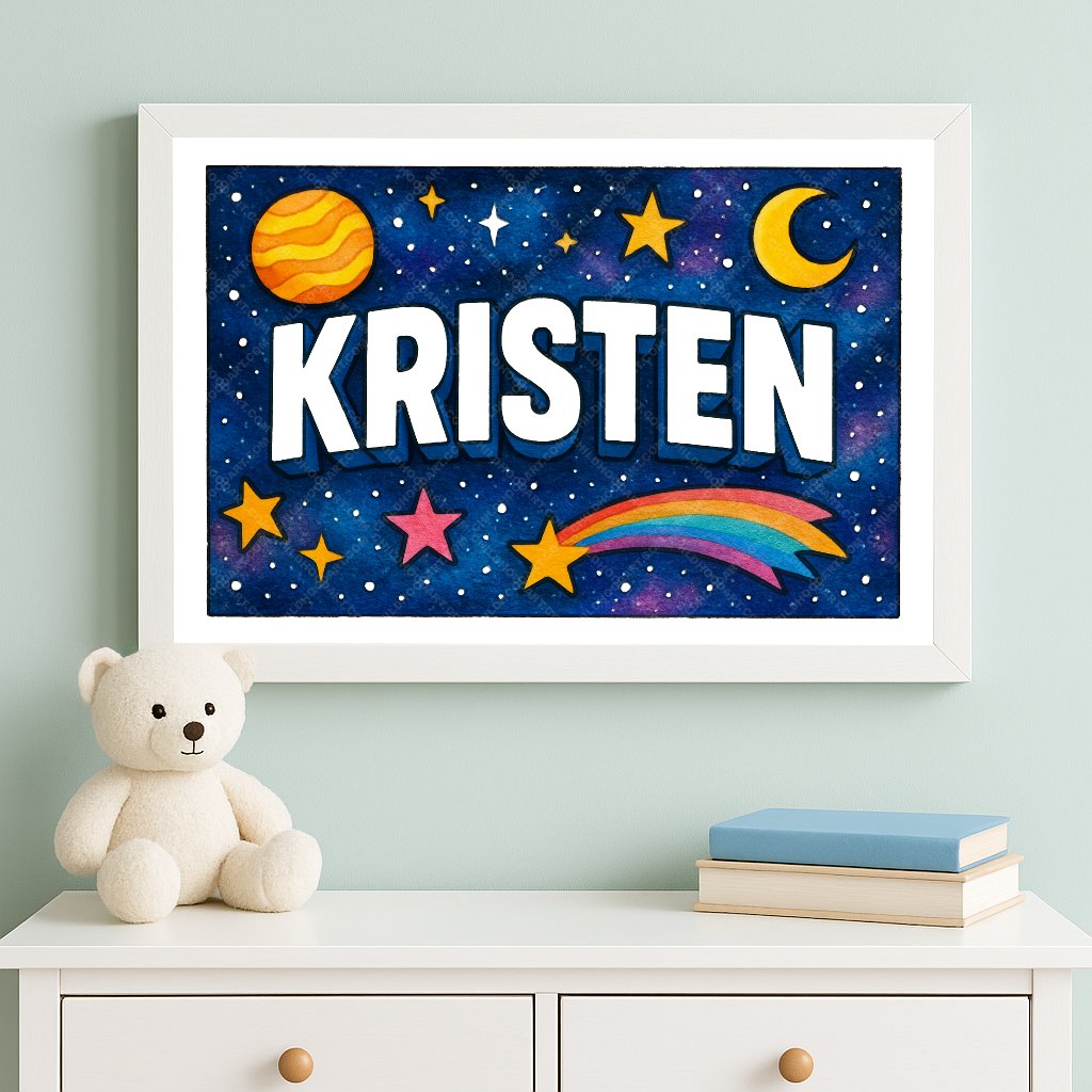 Personalized space name art for Kristen
