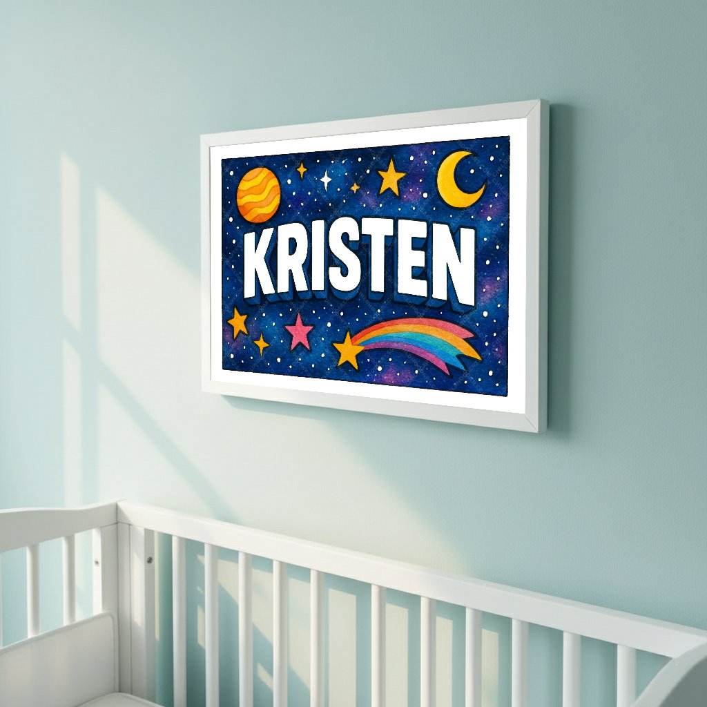 Personalized space name art for Kristen