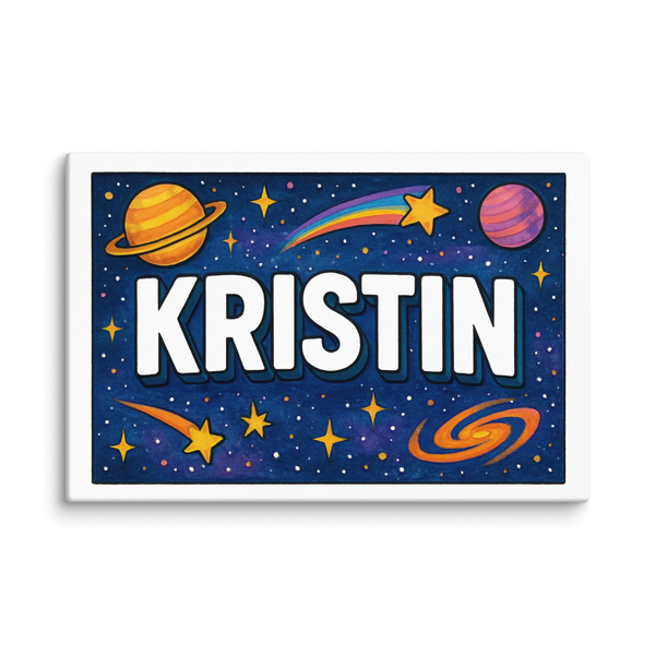 Kristin Name Art - Space Explorers Personalized Wall Art
