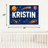 Kristin Name Art - Space Explorers personalized wall print for kids