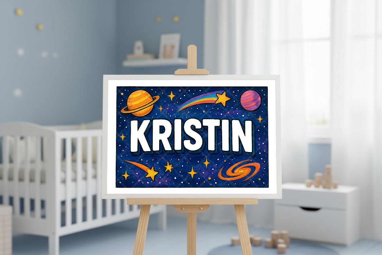 Personalized space name art for Kristin