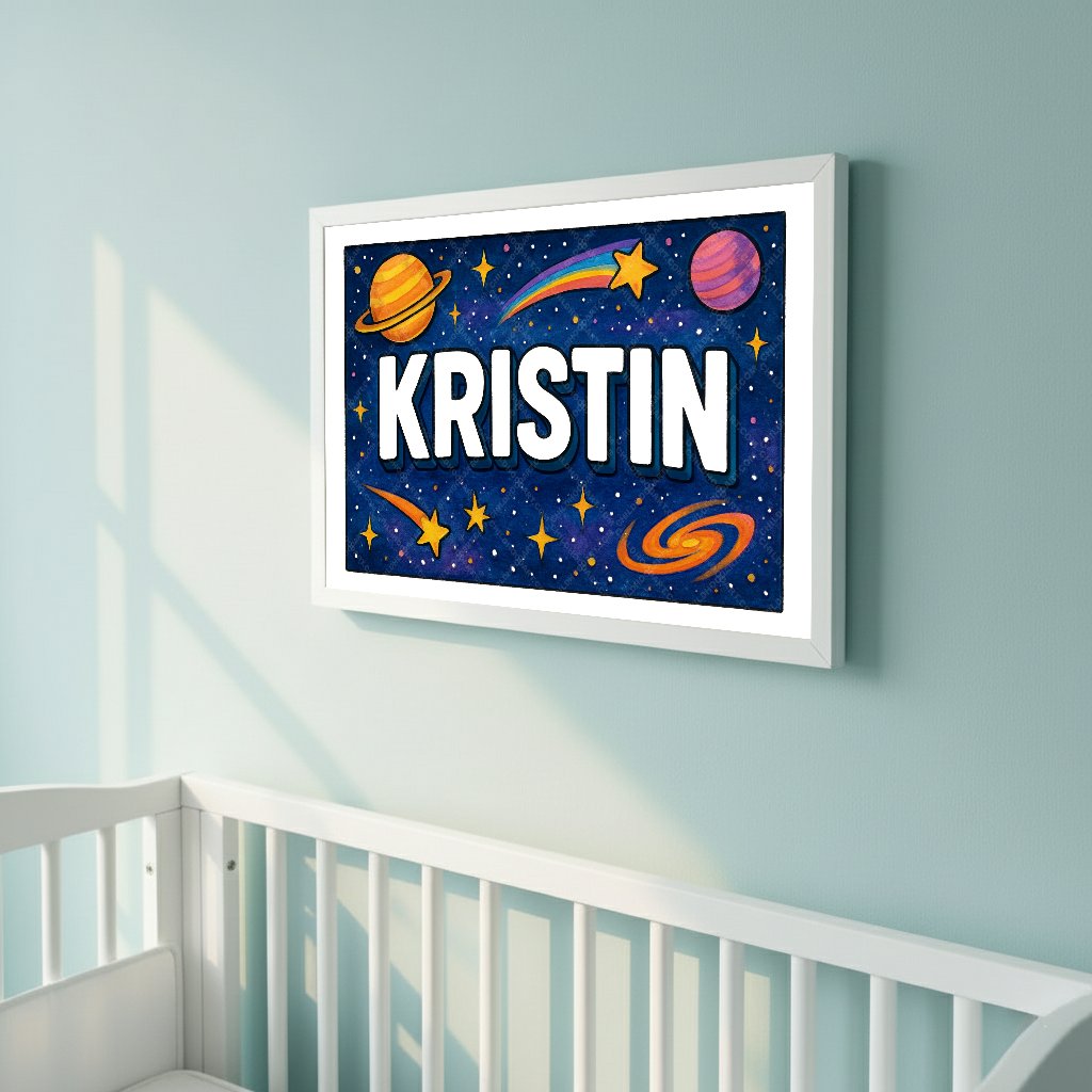 Personalized space name art for Kristin