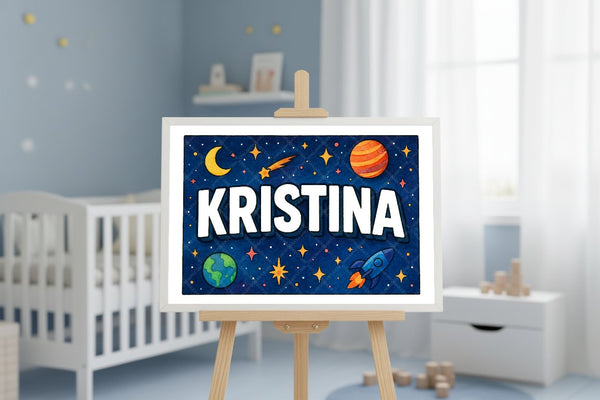 "Kristina" Amongst the Stars Personalized Space Artwork