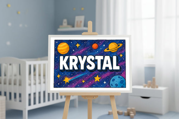 "Krystal" Amongst the Stars Personalized Space Artwork