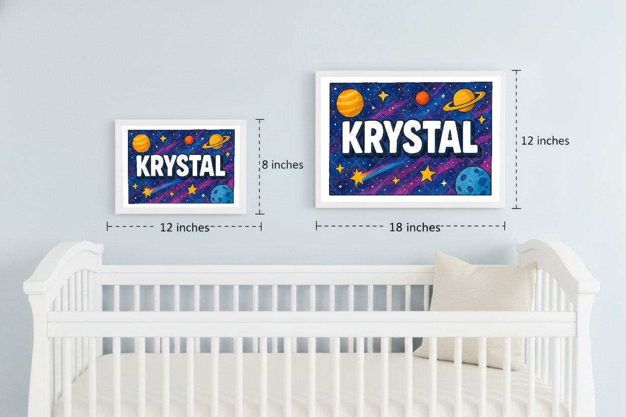 Personalized space name art for Krystal