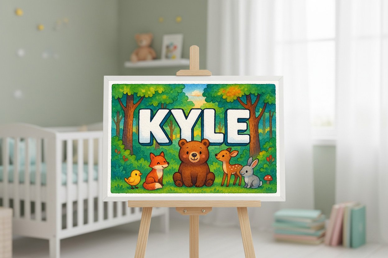Personalized name art for Kyle