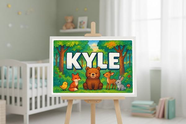 Kyle’s Personalized Forest Friends Art