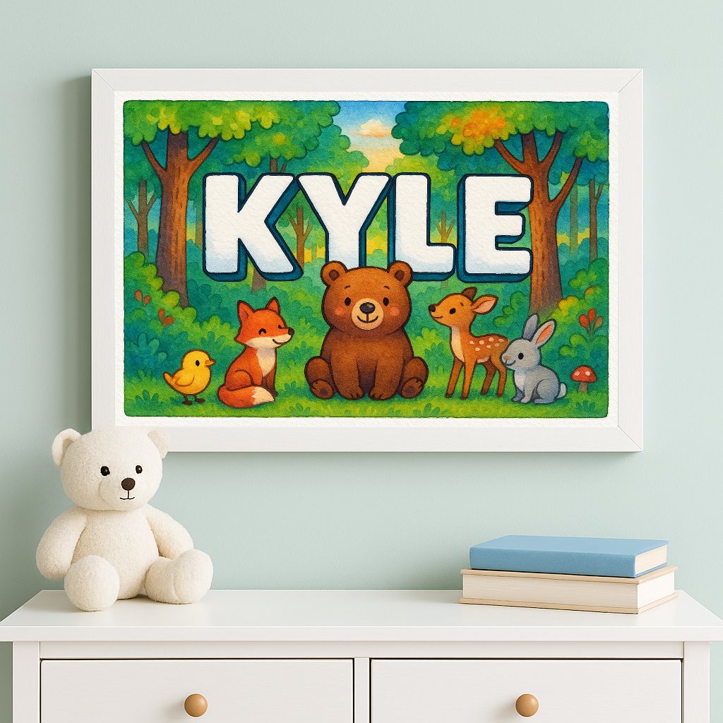 Personalized name art for Kyle